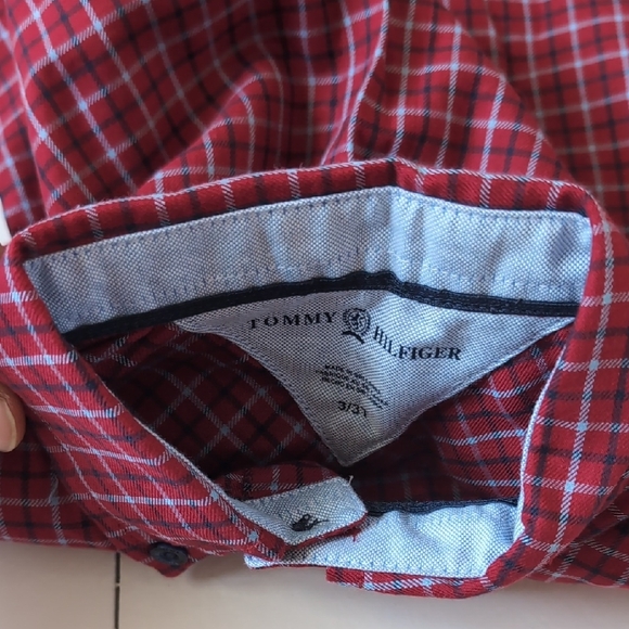 OshKosh B'gosh Boys' Burgundy Plaid Button Down Shirt - Picture 12 of 12